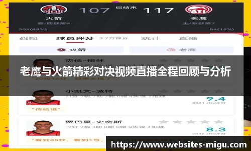 老鹰与火箭精彩对决视频直播全程回顾与分析