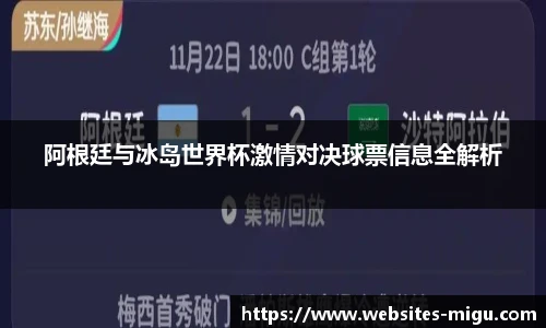 阿根廷与冰岛世界杯激情对决球票信息全解析